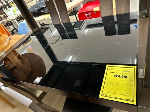 ジモティ来店特価!!　4人ダイニングセット　マナベ　ダークブラウン　　J-0211