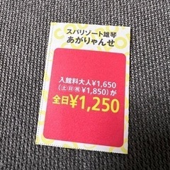 スパリゾート雄琴 あがりゃんせ　クーポン　②