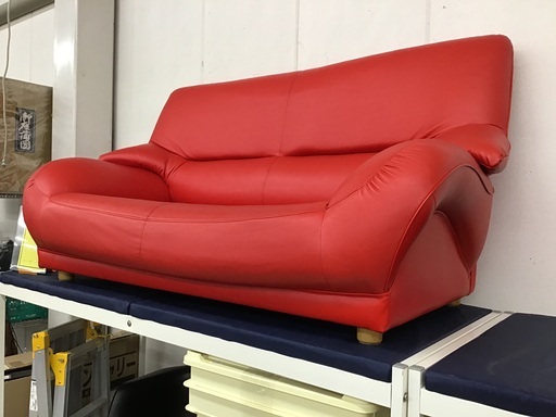 2.5Pソファ 合皮 RED
