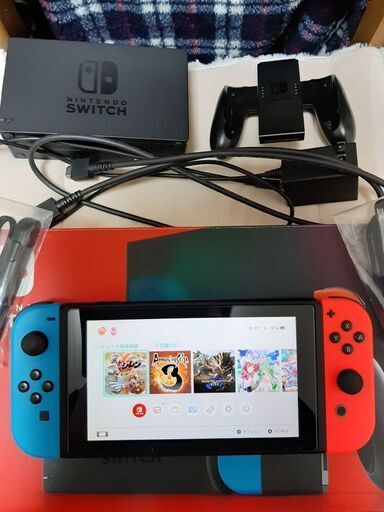 6日辺りまで出品（状態良好中古）バッテリー強化型Nintendo Switch本体　ネオンブルー(R) ネオンレッド（L）
