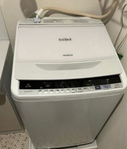 ビートウォッシュ 18年製 8kg 簡易乾燥機付洗濯機 ビートウォッシュ 日立 BW-V80B 92L ナイアガラビート 洗浄 自動おそうじ 部屋干し 乾燥機