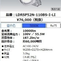 LED屋外照明　LDRSP52N-110BS-I