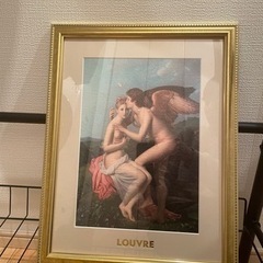 ルーヴル美術館展　『アモルとプシュケ』　ポスター＋額縁