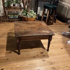 昭和レトロ　古い木製ローテーブル　座卓 ちゃぶ台