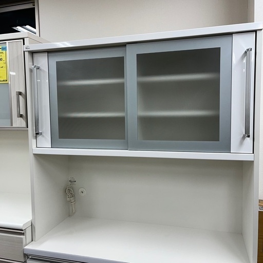 J3352 福岡家具 大川家具 松田家具 食器棚  ルーキーレンジ 1200 キッチンボード IDC大塚家具 取扱  クリーニング済み