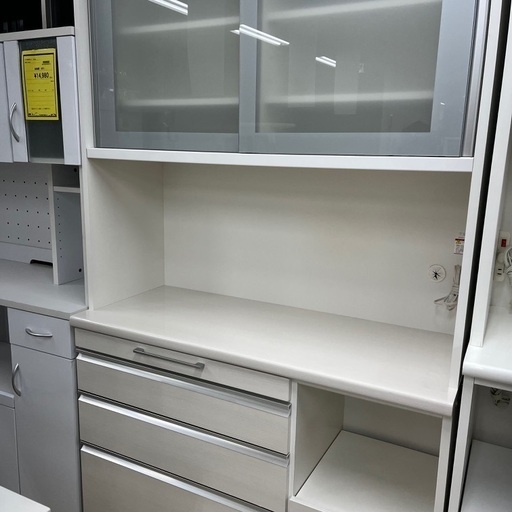 J3353 福岡家具 大川家具 松田家具 食器棚  パラオ1200 キッチンボード IDC大塚家具 取扱  クリーニング済み