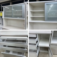 J3353 福岡家具 大川家具 松田家具 食器棚  パラオ1200 キッチンボード IDC大塚家具 取扱  クリーニング済み