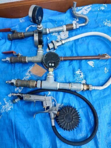 テストゲージ3本+α 配管圧力テスト 水道 設備 建築