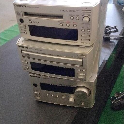 0203-007 ONKYO プレーヤー R-801A MD-101A C-701A セット