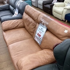 KB-6【新入荷 リサイクル品】ニトリ 本革2シーターソファ キャメル