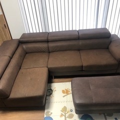 関家具　レザーテックスソファ