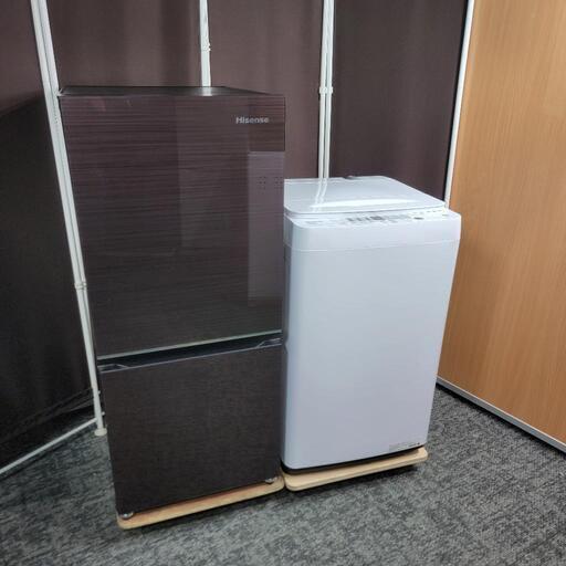 ‼️配送設置は無料‼️最新2023\u002622年製✨人気のブラウンガラストップ✨Hisense 家電セット