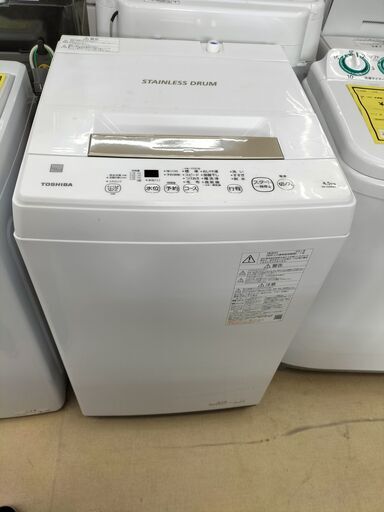 ★ジモティー割有★　TOSHIBA　4.5K洗濯機　ＡＷ-45ME8　２０２１年製　ＩＫ－４３７