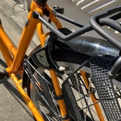 売約済》自転車 26インチ CASTANET オレンジ ママチャリ かご付き