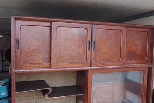 欅茶箪笥，昭和レトロ、剥く材、アンティーク、91x41x166