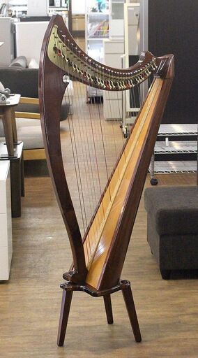 (Y)北大前! 札幌 引取 34弦ハープ ケルトハープ アイリッシュハープ レバーハープ ピクシーハープ 小型ハープ メーカー不明 弦楽器 2033943