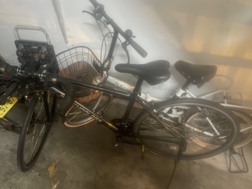 至急！2台合わせて！！自転車ロードバイク　折りたたみ自転車　カゴ荷台付き　どちらともギア付き