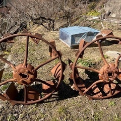 鉄車輪　湿田　沼地　クボタ　田んぼ　農業