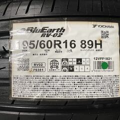 新品 YOKOHAMA BluEarth RV-02 195/60R16 16インチ 夏タイヤ 4本 21年製 セレナ ラフェスタ ノート e-POWER等　(MTZ14)クレジットカード QRコード決済可能