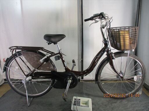 Ｄ298　★整備済み　中古電動自転車★ブリヂストン　アシスタ【24インチ　ブラウン　バッテリー新品8.9Ah】