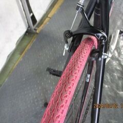 Ｄ302　★19800円★整備済み スポーツ中古自転車 【クロスバイク　ブラックパール　50ｃｍ　黒　アルミフレーム】