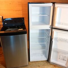 仙台市内近郊配送無料！2022年製 マクスゼン 138L 2ドア冷蔵庫＆ハイアール 全自動洗濯機 5.5kg お得な単身セット 高年式 美品