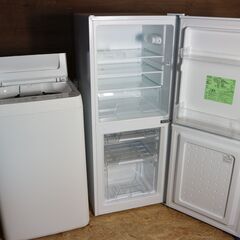 【購入者決定】仙台市内近郊配送無料！2021年製 アイリスオーヤマ 142L 2ドア冷蔵庫＆ヤマダ 全自動洗濯機 4.5kg お得な単身セット 高年式 美品