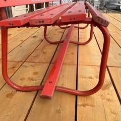 昭和レトロ　仙台コカコーラ 木製ベンチ 長椅子 ビンテージ 