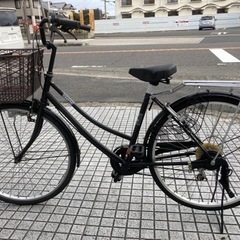 【26インチ自転車】6段変速付　前タイヤ、チェーン、大きな前カゴ新品❗️若林自転車　膳所店　SALE中❗️