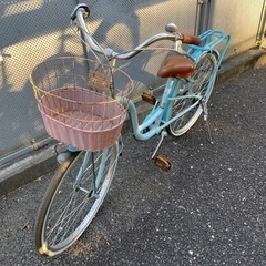 子ども用自転車　サックスブルー