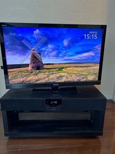 SONY BRAVIA 40V型 液晶テレビ とスピーカー付きテレビ台のセット