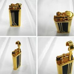 dunhill ダンヒル ガスライター ユニーク UNIQUE ゴールド×ブルー
