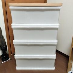 家具　天板付き！衣装ケース4段　台