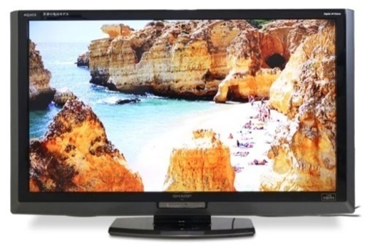【中古】 SHARP テレビ AQUOS 46V型 フルHD液晶 (2009年製) LC-46LX1 倍速フルHD液晶技術 2チューナー内蔵○703h12