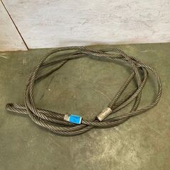 ワイヤーロープ 牽引ワイヤーロープ 玉掛け 22mm 4m 工事用材料 Φ22×4m 柔ワイヤロープ両アイトヨロック加工 東京製綱 ロープ径