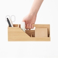 【無印良品 MUJI】木製デスクトップツールボックス