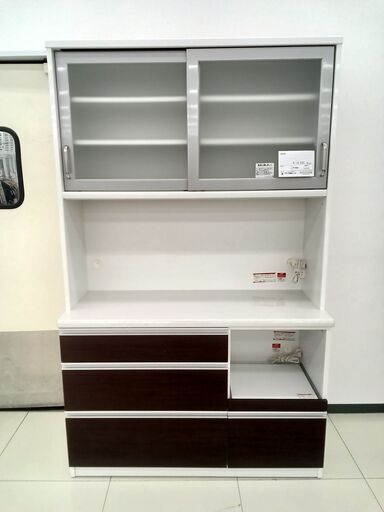 ★ジモティ割あり★  レンジボード ブラウン H196×D45.5×W120 クリーニング済み HJ2100