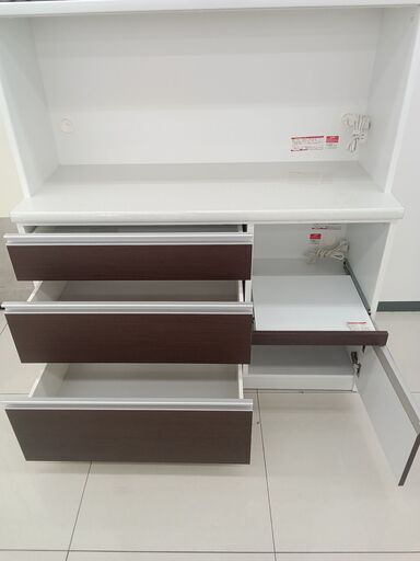★ジモティ割あり★  レンジボード ブラウン H196×D45.5×W120 クリーニング済み HJ2100 ☆ジモティ割あり☆ レンジボード ブラウン H196×D45.5×W120