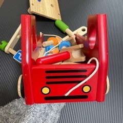 おもちゃ パズル 木製玩具 ミニカー アクティブ消防車
