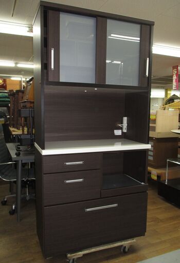 R510 NITORI Ripe シリーズ、キッチンボード、食器棚、幅89cm Used