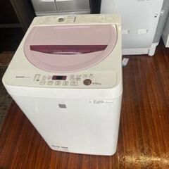 福岡市内配送設置無料　シャープ 4．5kg全自動洗濯機 keyword キーワードピンク ESG4E3KP
