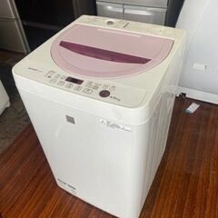 福岡市内配送設置無料　シャープ 4．5kg全自動洗濯機 keyword キーワードピンク ESG4E3KP