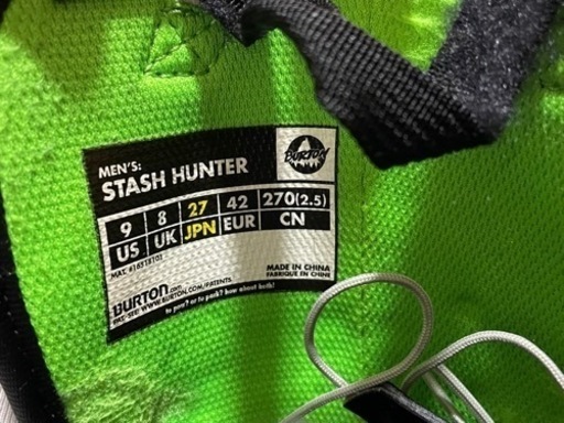 受取内定者確定】バートン Burton ブーツ 9M（27.0）紐タイプstash 