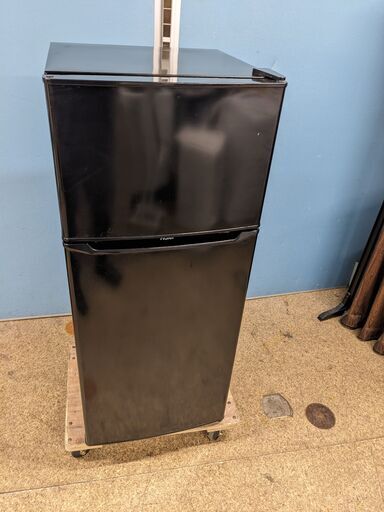 ☆Haier 2ドア冷凍冷蔵庫130L 2018年製 JR-N130A ブラック ひとり暮らし スリム