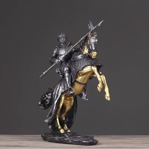 オブジェ 騎兵 モチーフ ヴィンテージ調 オーナメント おしゃれ インテリア ディスプレイ 工芸品 装飾品 新築祝い 贈り物 プレゼント A