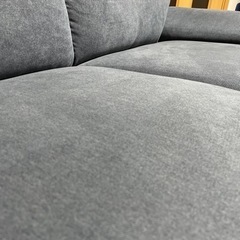 ソファ マナベインテリア グレー ネイビー ブルー 3人掛けソファ 美品