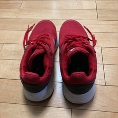 運動靴adidasアディダス赤26.5センチ（中古）