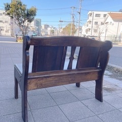 【中古】アンティーク 木製ベンチ 引取り歓迎・近隣配送可 中古】アンティーク 木製ベンチ 引取り歓迎・近隣配送可