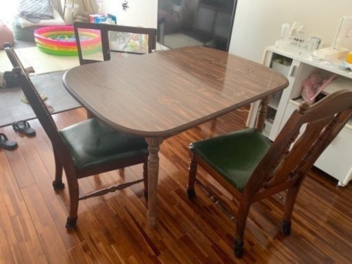 ダイニングテーブル アメリカ家具 伸長式ダイニングテーブルセット US