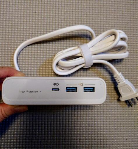 Anker 521 Power Strip\n（USBタップ 電源タップ コンセント差込口 3口 USB-C 1ポート USB-A 2ポート 延長コード 1.5m）